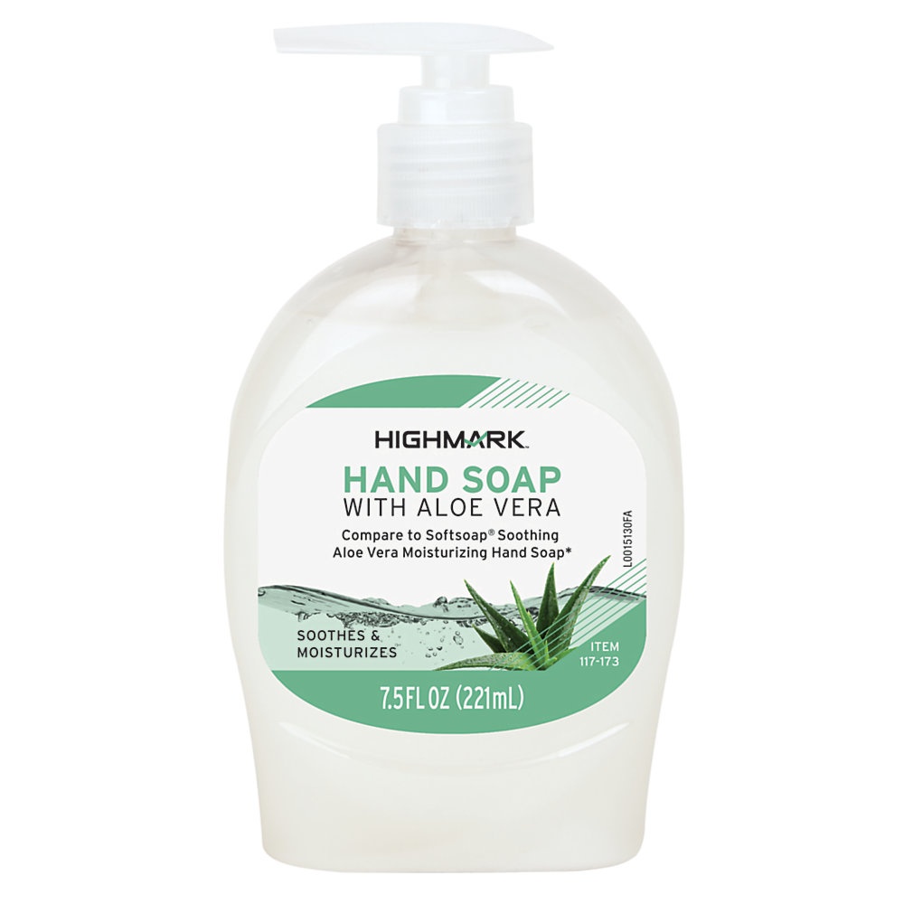 slide 1 of 1, Highmark Aloe Liquid Hand Soap, 7.5 Oz, 1 ct