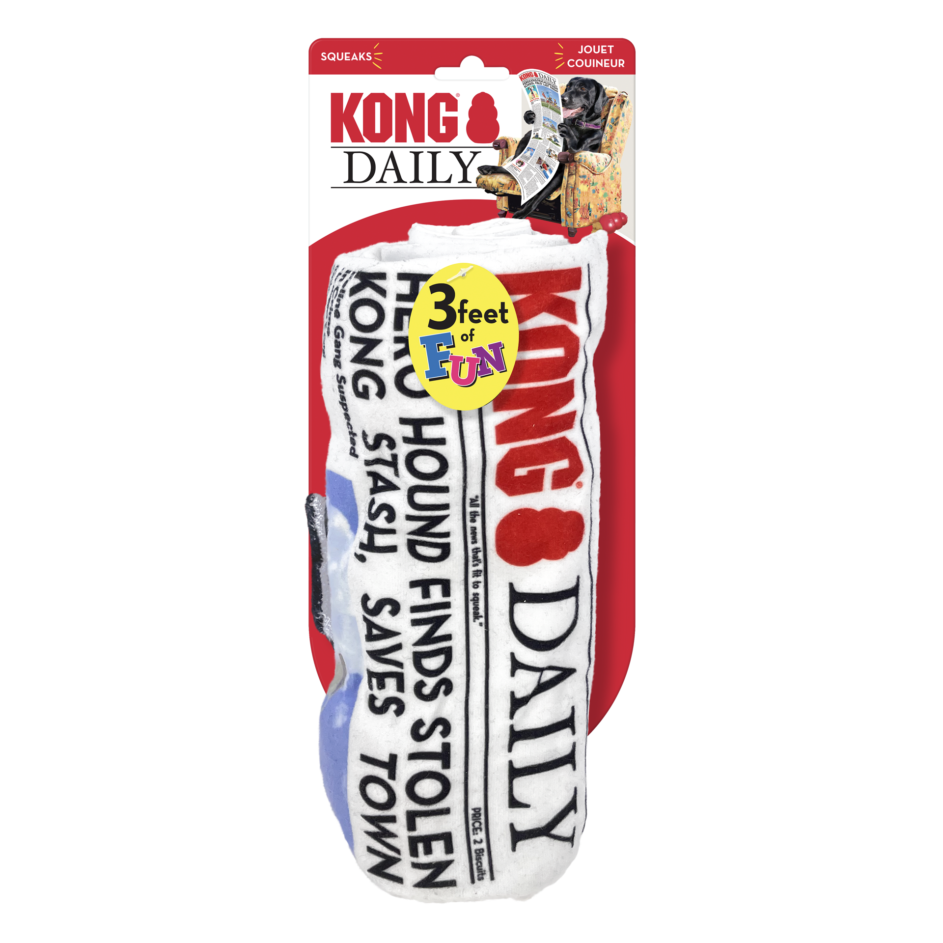 slide 2 of 3, KONG Daily Newspaper Dog Toy, 3X-Large, 1 ct