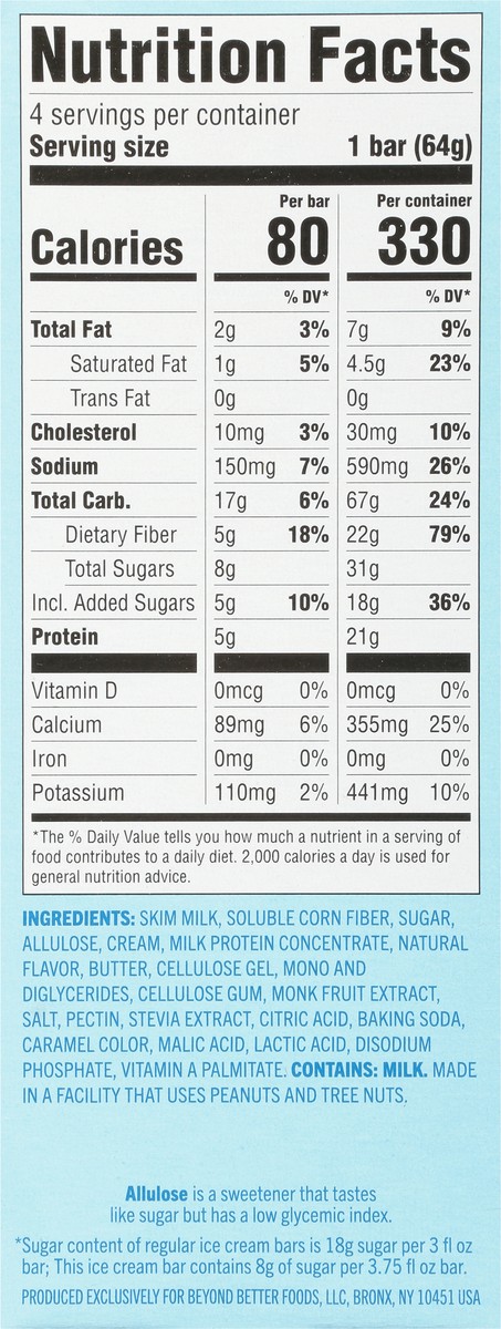 slide 2 of 9, Enlightened Light Sea Salt Caramel Ice Cream Bars 4 - 3.5 fl oz, 4 ct