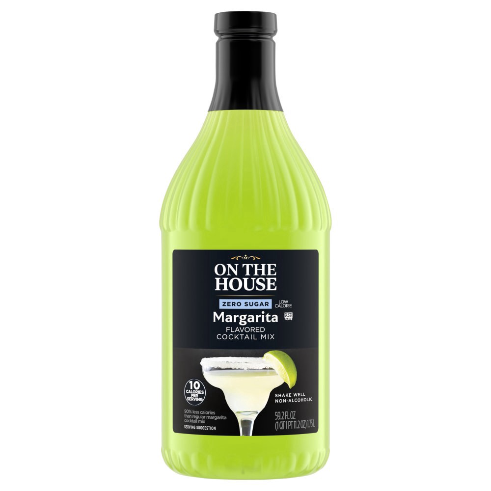 slide 1 of 4, On The House Zero Sugar Margarita Flavored Cocktail Mix, 59.2 fl oz