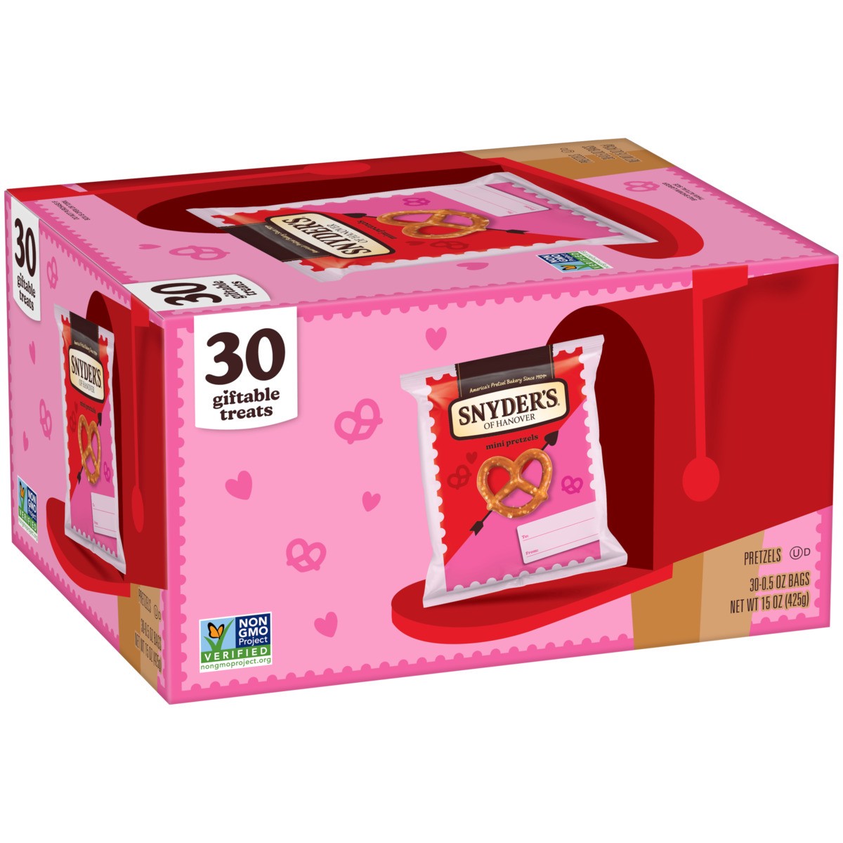 slide 11 of 11, "snyder Val Mini Prtzls 30ct", 15 inoz in