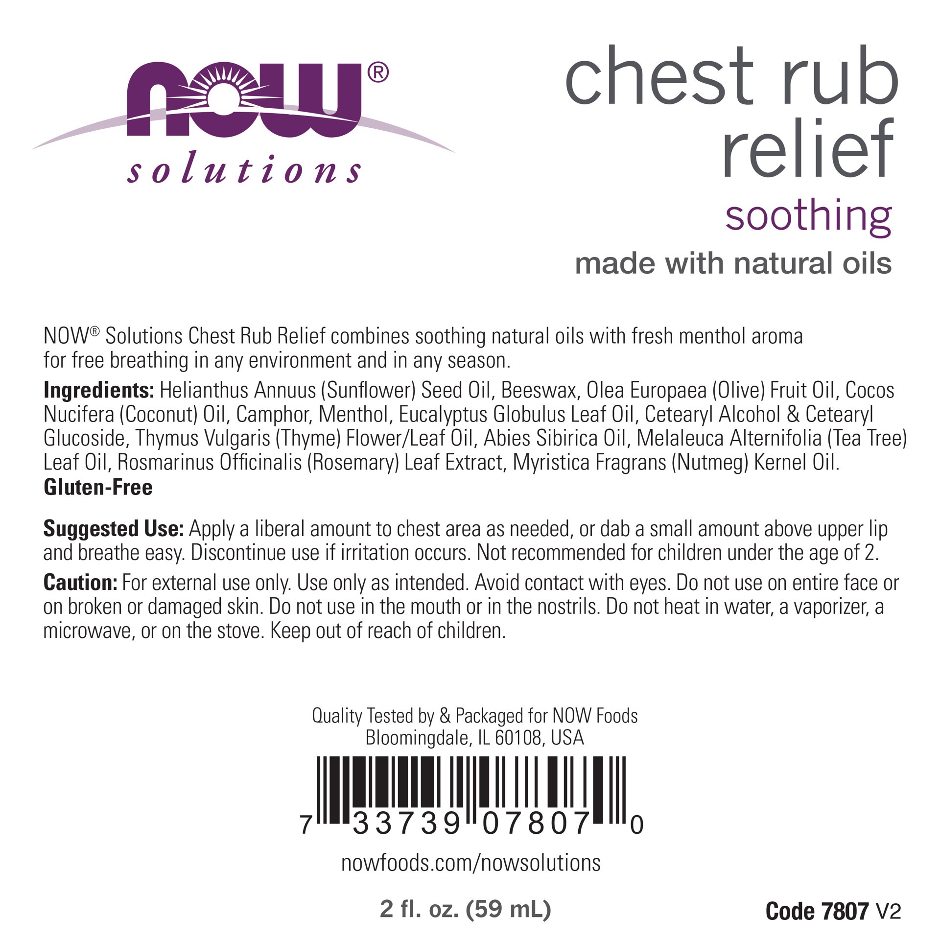 slide 3 of 4, NOW Solutions Chest Rub Relief - 2 fl. oz., 2 fl oz