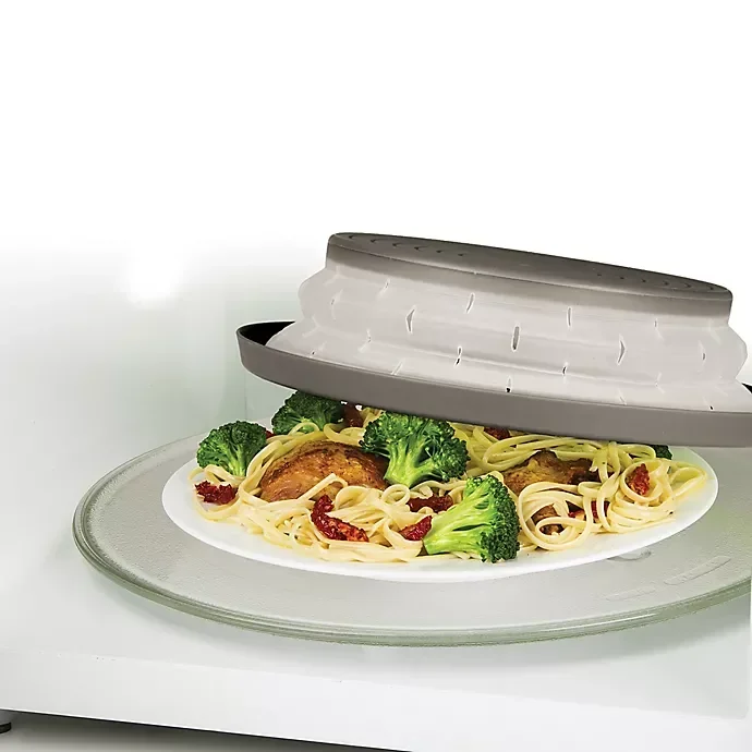 slide 4 of 8, Progressive Prep Solutions Collapsible Microwave Food Cover - Grey, 1 ct