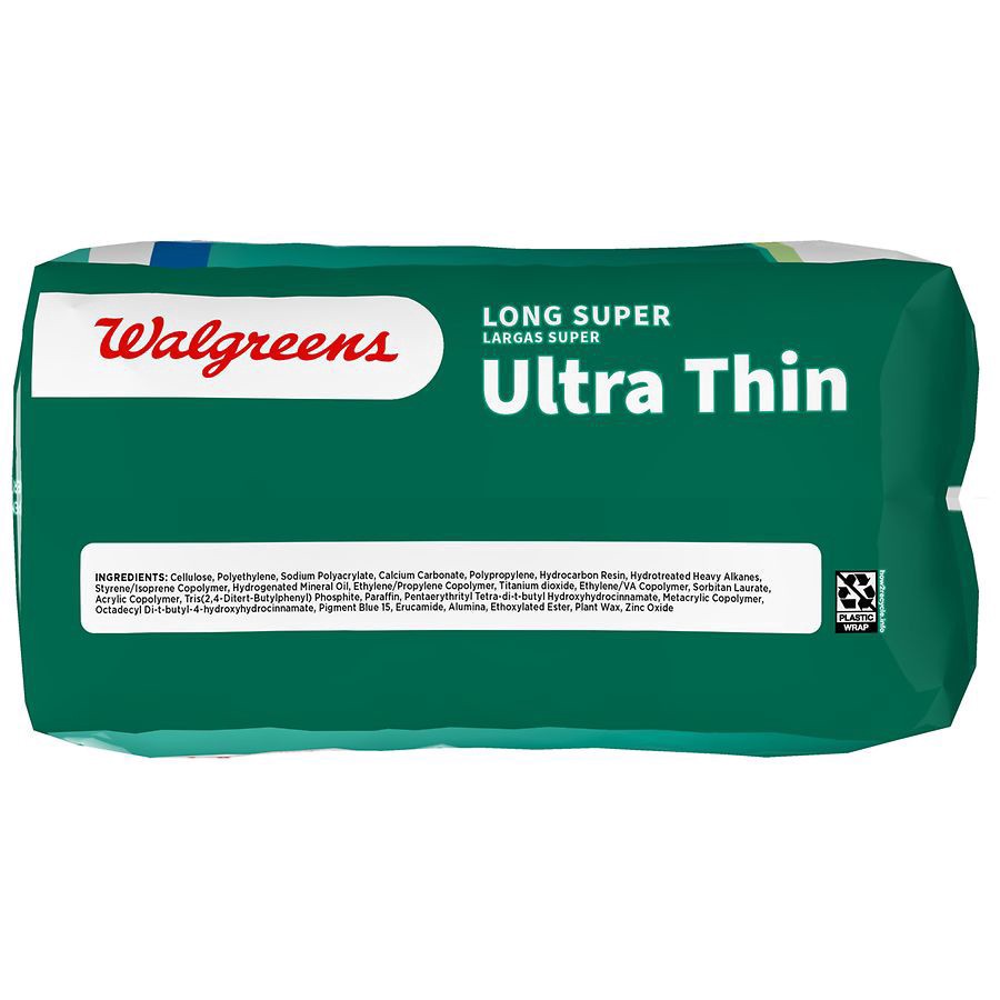 slide 2 of 5, Walgreens Ultra Thin Long Super Wingless Pads, 40 ct