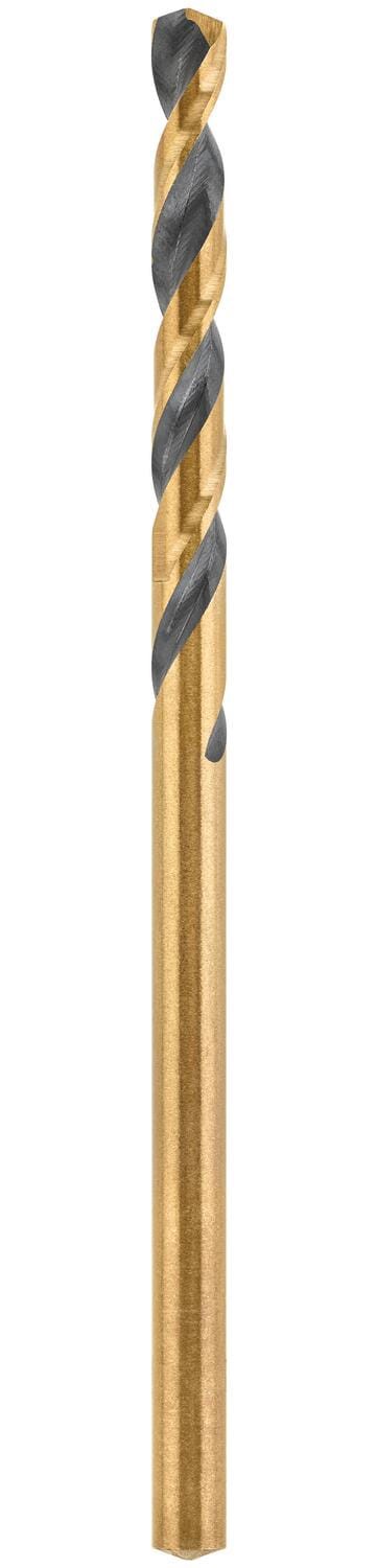 slide 2 of 6, DEWALT 3/16-in x 3-9/16-in Black and gold coated HSS Jobber length Twist Drill Bit, 1 ct