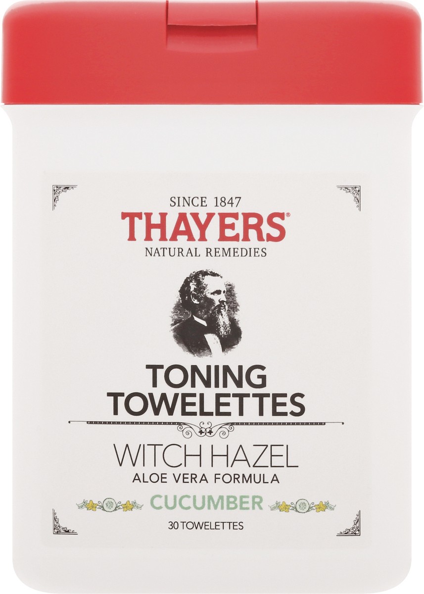 slide 6 of 9, Thayers Witch Hazel Cucumber Toning Towelettes 30 ea, 30 ct