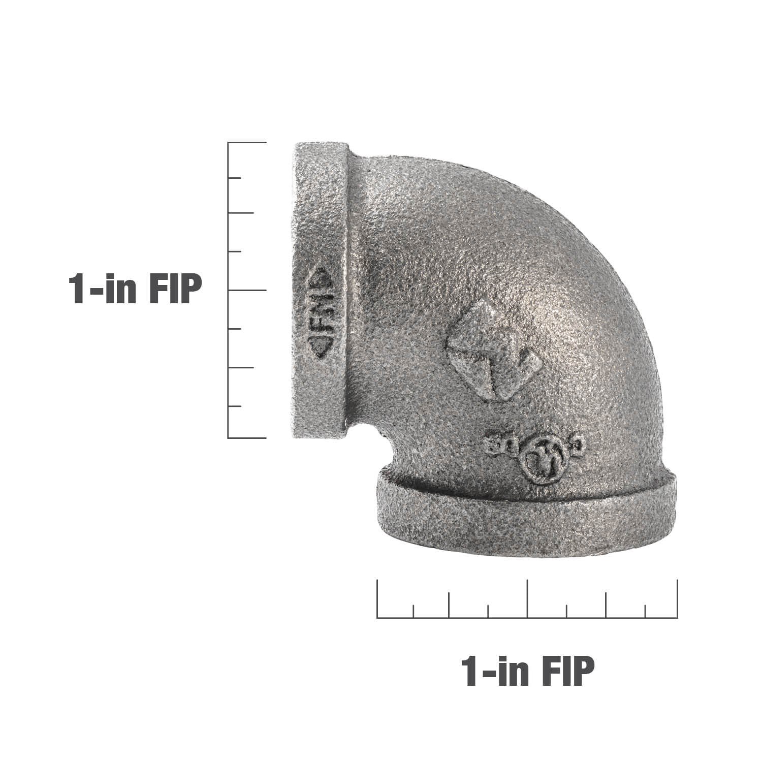 slide 4 of 6, RELIABILT 1-in 90 Black Iron Elbow Fitting, 1 ct