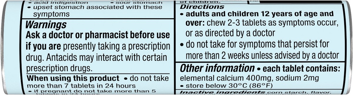 slide 2 of 9, TUMS Chewable Antacid Tablets for Ultra Strength Heartburn Relief, Peppermint - 12 Count Rolls, 12 ct