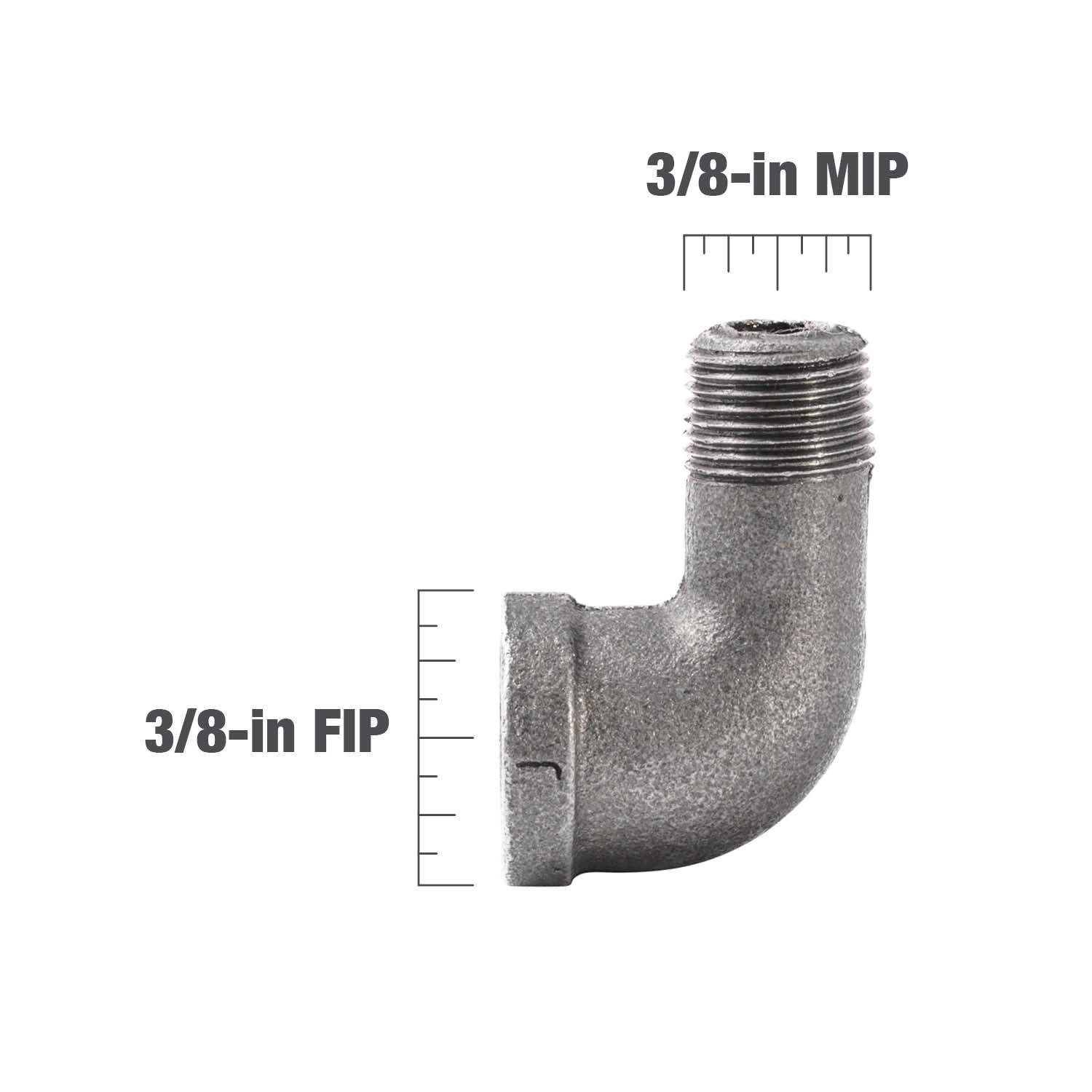 slide 4 of 5, RELIABILT 3/8-in 90 Black Iron Street Elbow Fitting, 1 ct