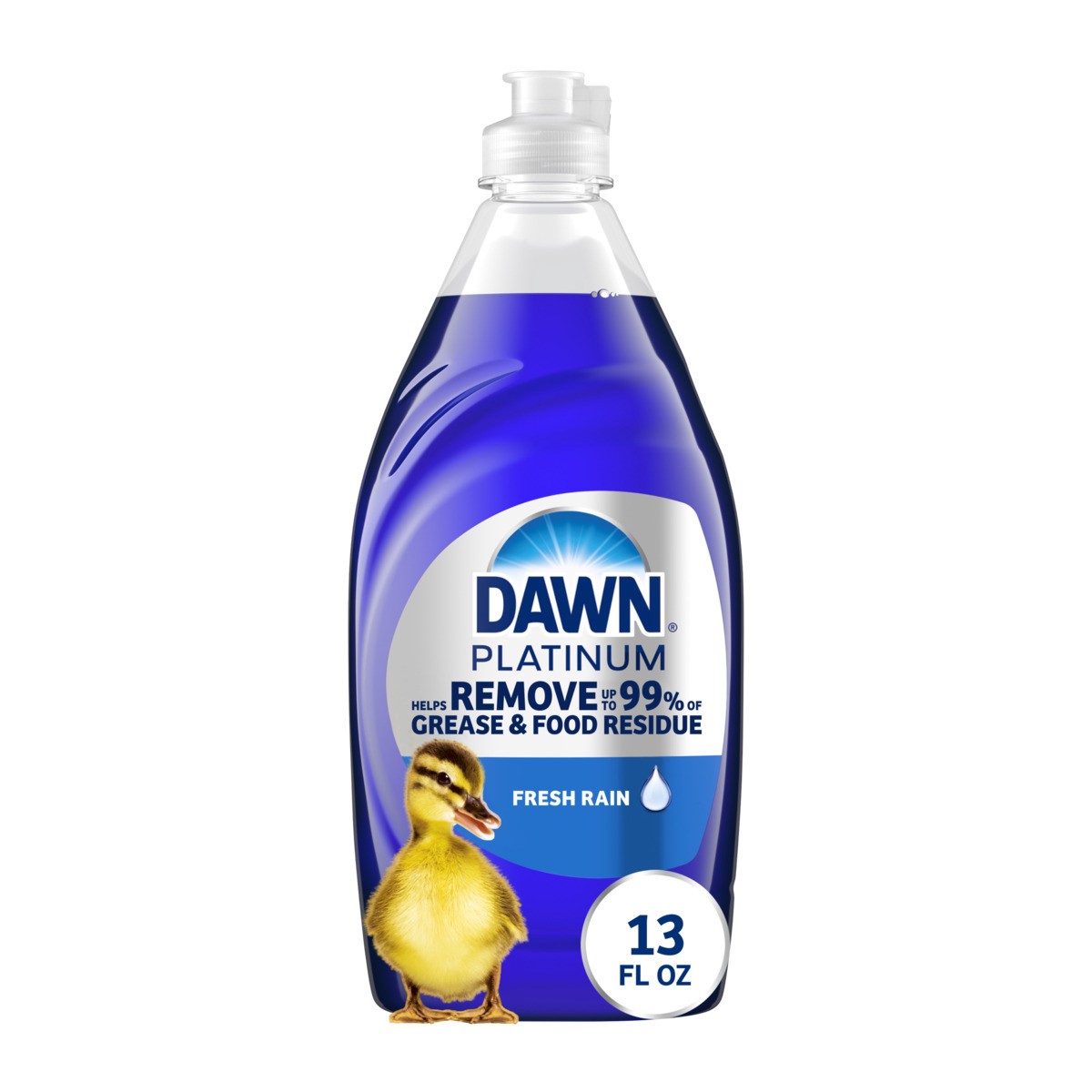 slide 1 of 10, Dawn Platinum Dish Soap, Tough Grease Removal, Fresh Rain, 13 oz, 13 oz
