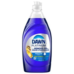 Dawn Platinum Dish Soap, Tough Grease Removal, Fresh Rain, 13 oz