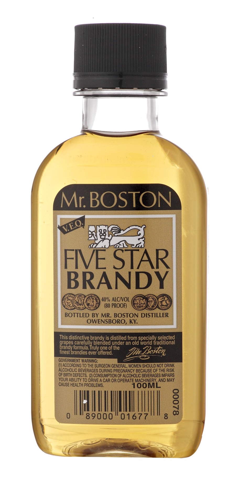 slide 1 of 1, Mr. Boston Five Star Brandy 100ml 80 Proof, 100 ml