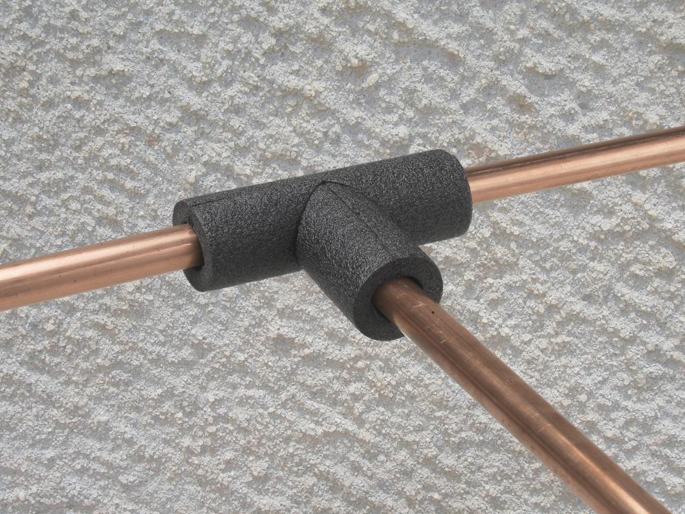 slide 3 of 4, Frost King 3/8-in x Foam Tee Insulation fitting for 3/4-in Pipe, 1 ct