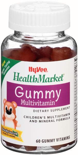 slide 1 of 1, Hy-Vee HealthMarket Children's Gummy Multivitamin Dietary Supplement, 60 ct