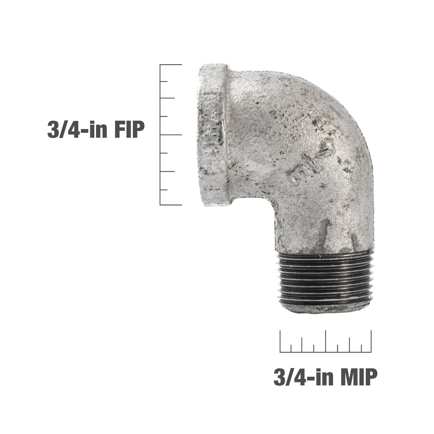 slide 6 of 6, RELIABILT 3/4-in 90-Degree Galvanized Street Elbow, 1 ct