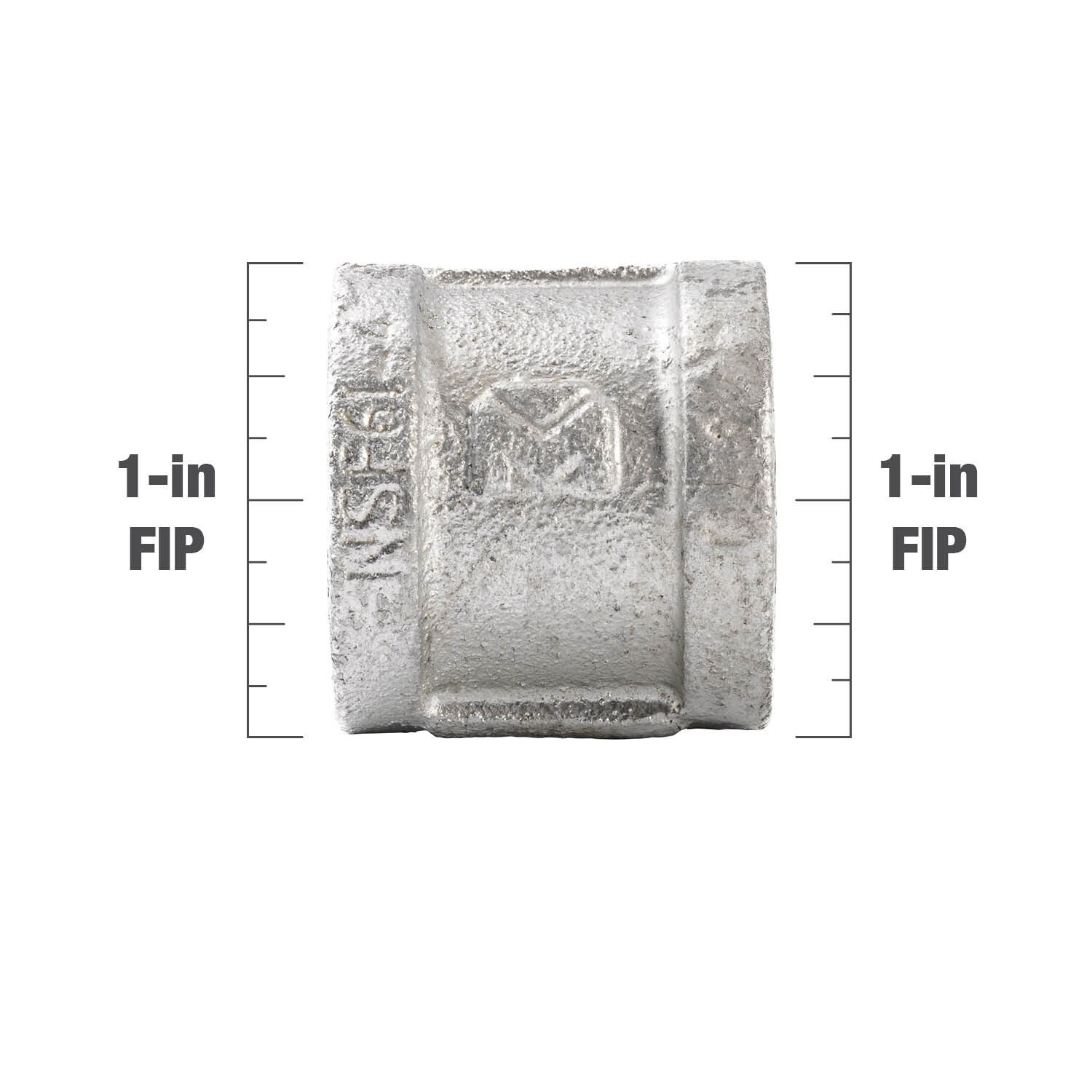 slide 4 of 6, RELIABILT 1-in Galvanized Coupling, 1 ct