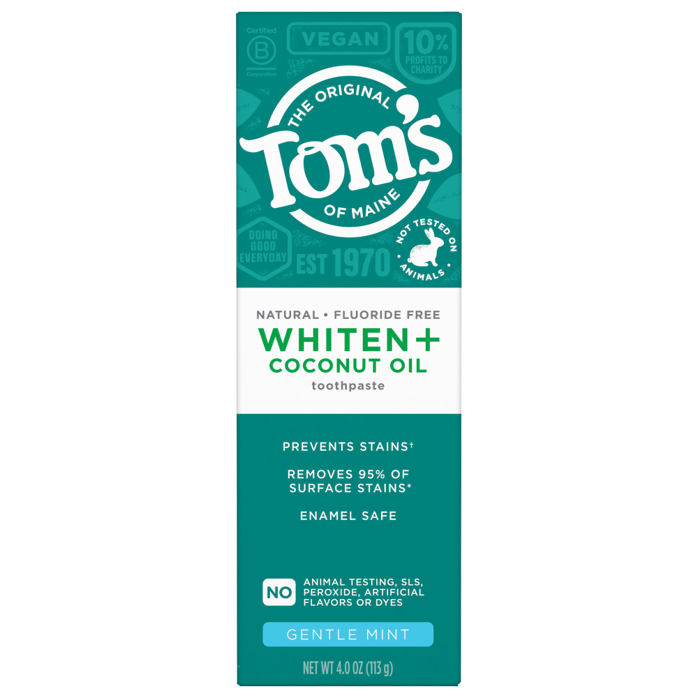 slide 3 of 3, Tom's Whitening Toothpaste Gentle Mint, 4 oz