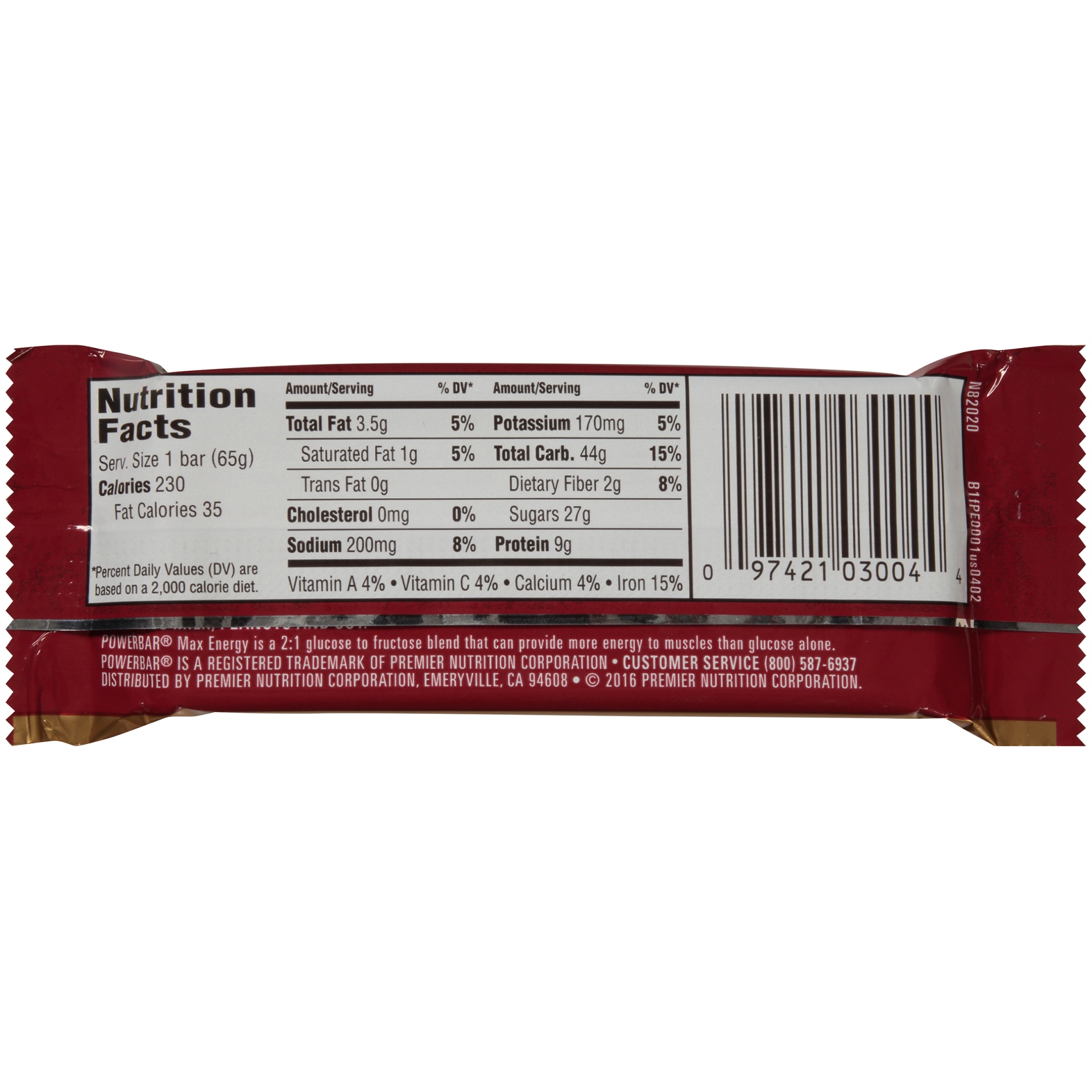 slide 4 of 6, PowerBar Chocolate Peanut Butter Performance Energy Bar, 2.29 oz