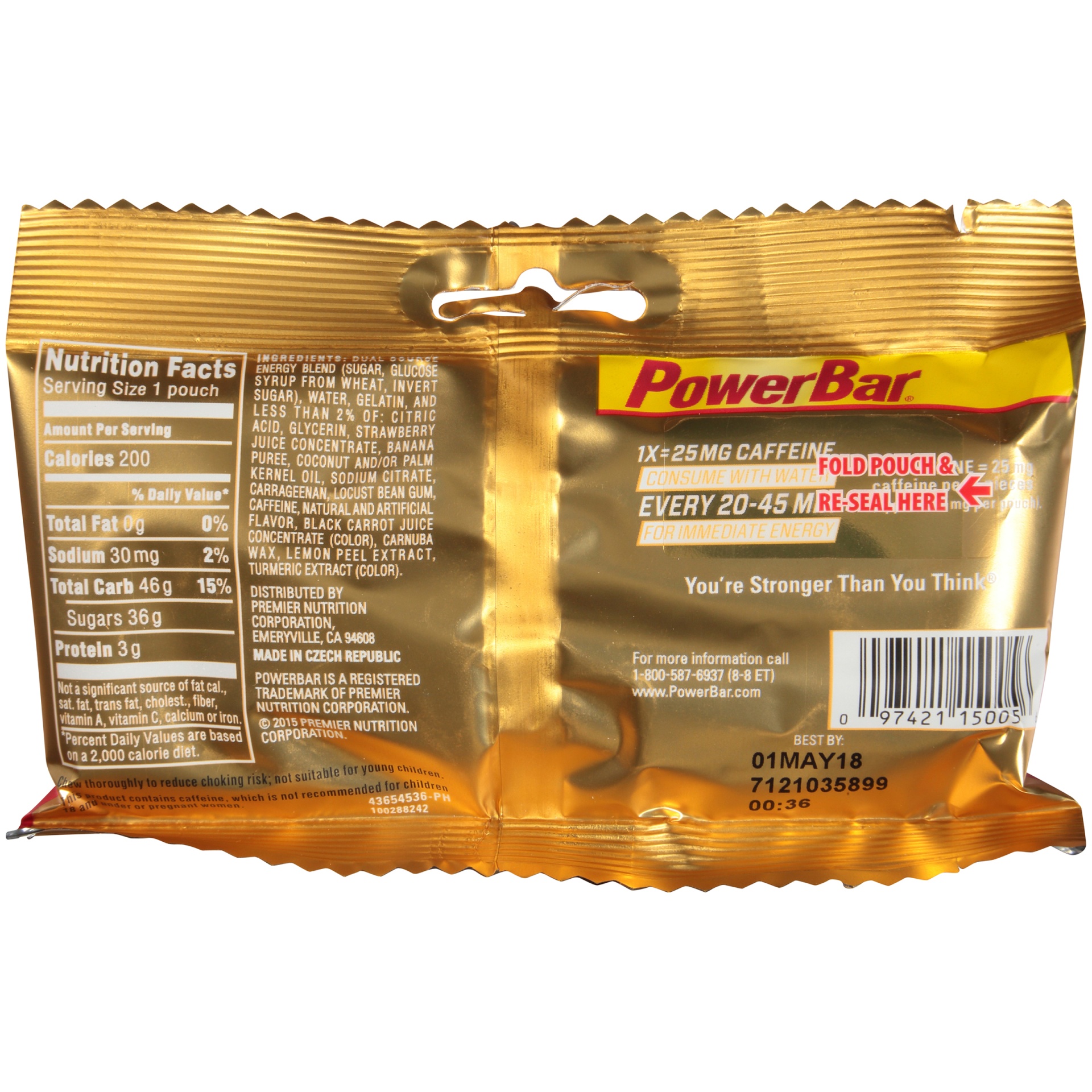 slide 4 of 6, PowerBar Energy Blasts Strawberry Banana Bar, 2.12 oz