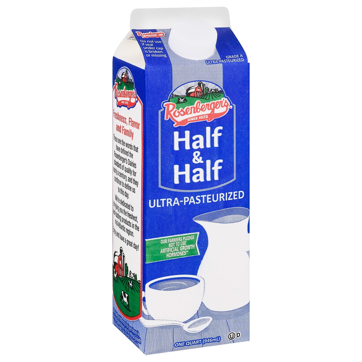 slide 9 of 9, Rosenberger's Ultra-Pasteurized Half & Half - 1 qt, 1 qt