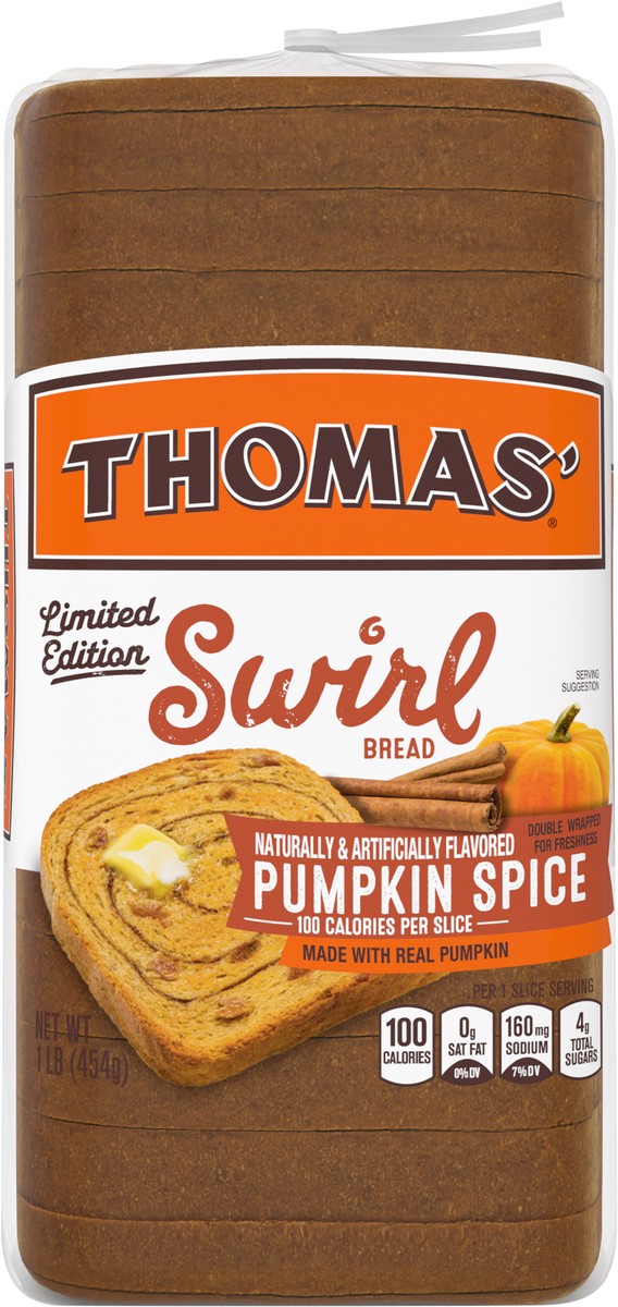 slide 5 of 7, Thomas' Limited Edition Pumpkin Spice Swirl, 16 oz