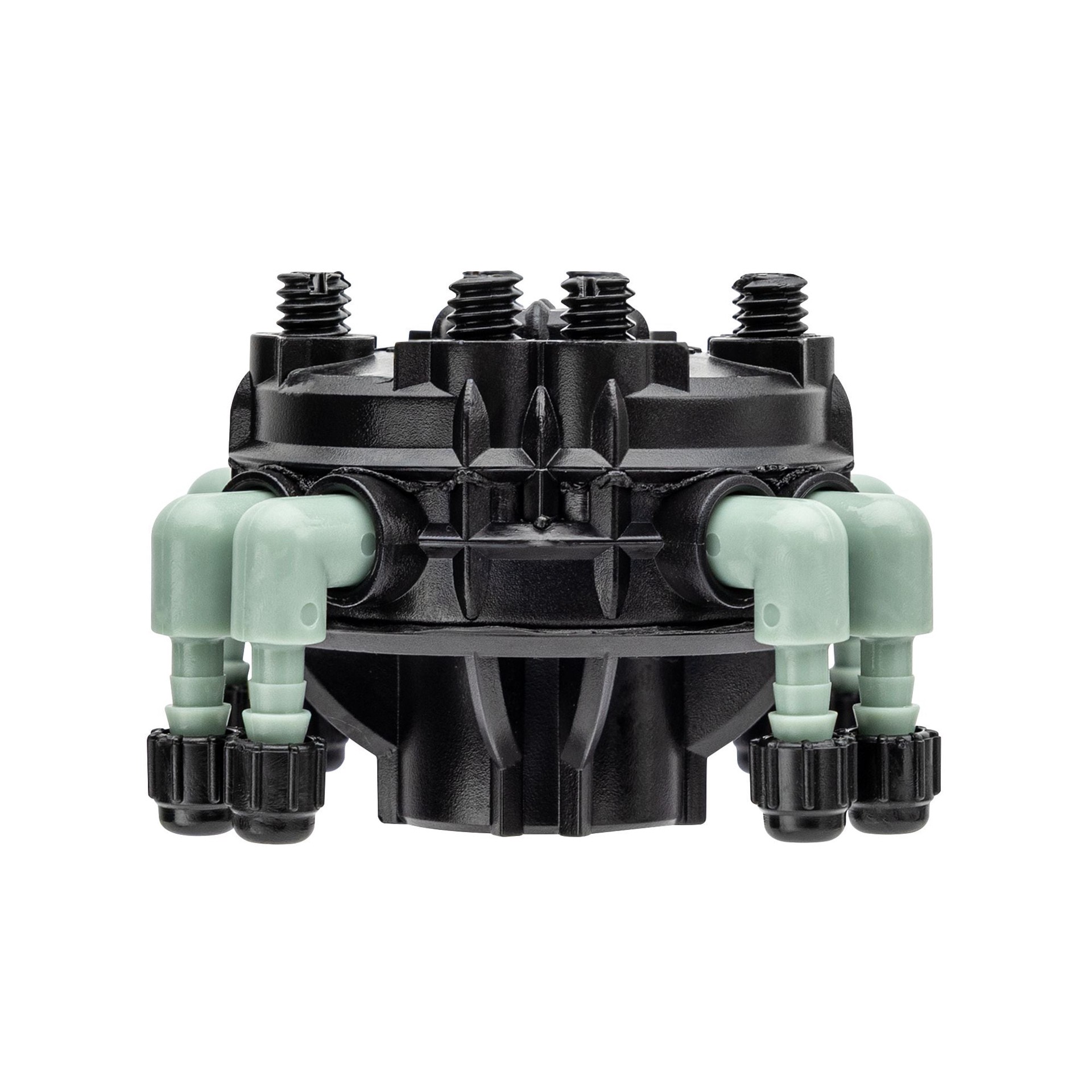 slide 2 of 6, Orbit 8 -Port NPT Adjustable Flow Control Irrigation Manifold with Filter, 1 ct