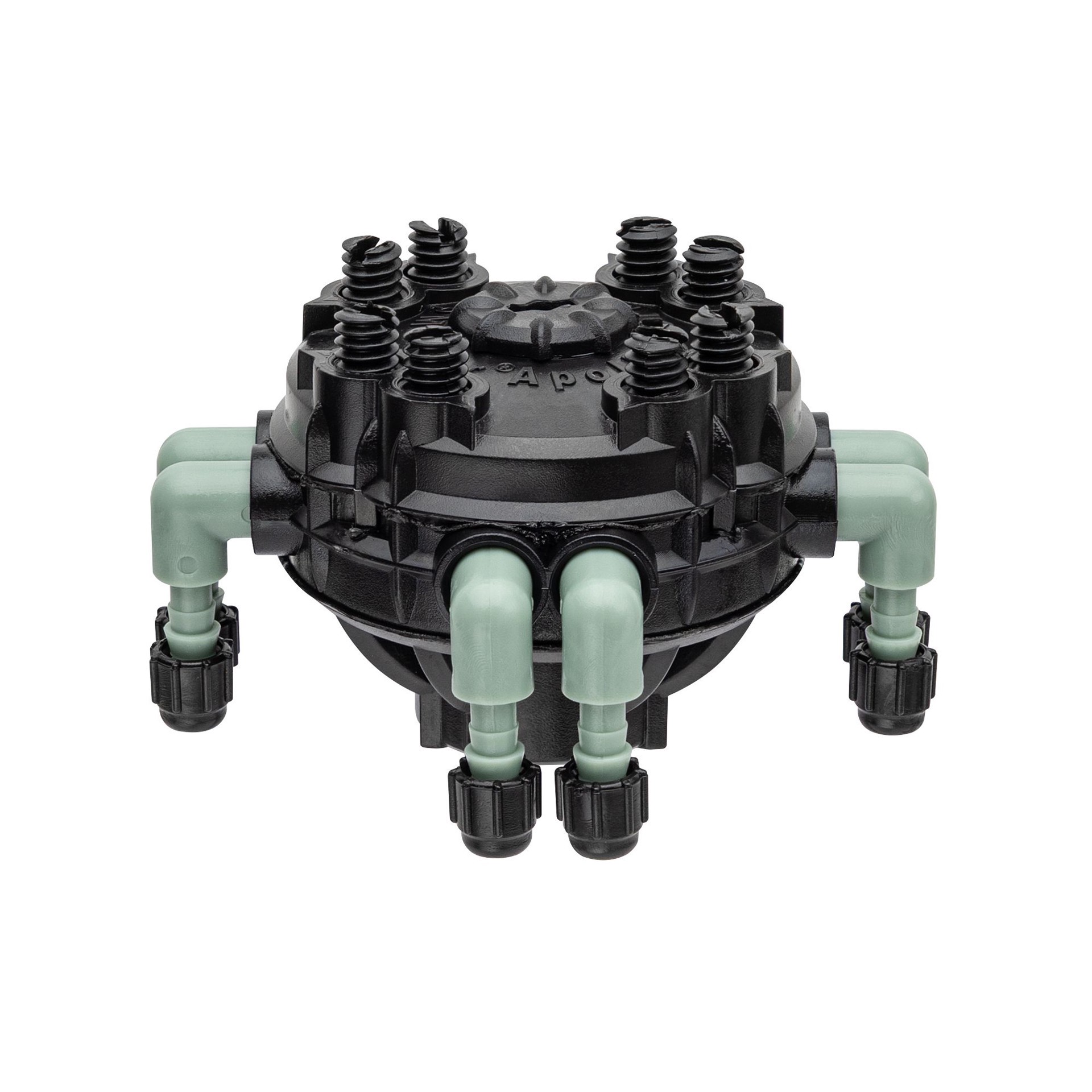 slide 3 of 6, Orbit 8 -Port NPT Adjustable Flow Control Irrigation Manifold with Filter, 1 ct