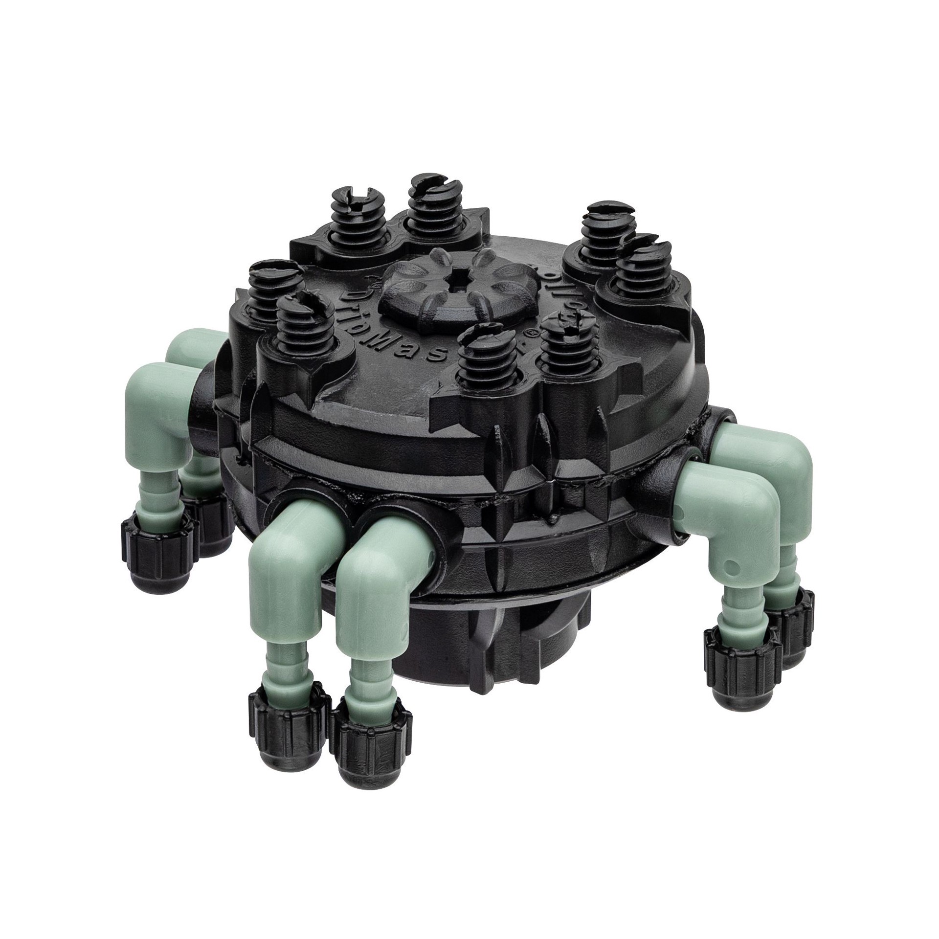 slide 4 of 6, Orbit 8 -Port NPT Adjustable Flow Control Irrigation Manifold with Filter, 1 ct