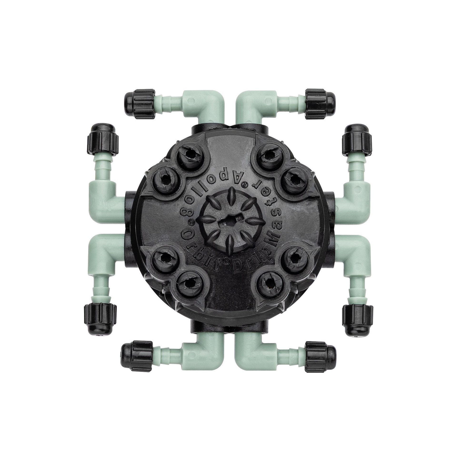 slide 6 of 6, Orbit 8 -Port NPT Adjustable Flow Control Irrigation Manifold with Filter, 1 ct