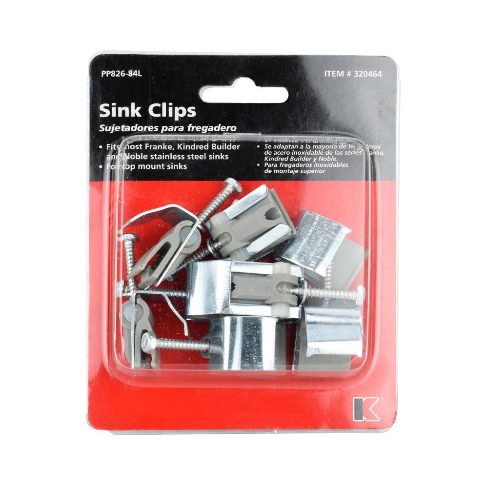 slide 2 of 3, Keeney 8 -Piece Steel Universal Sink mounting clips, 1 ct