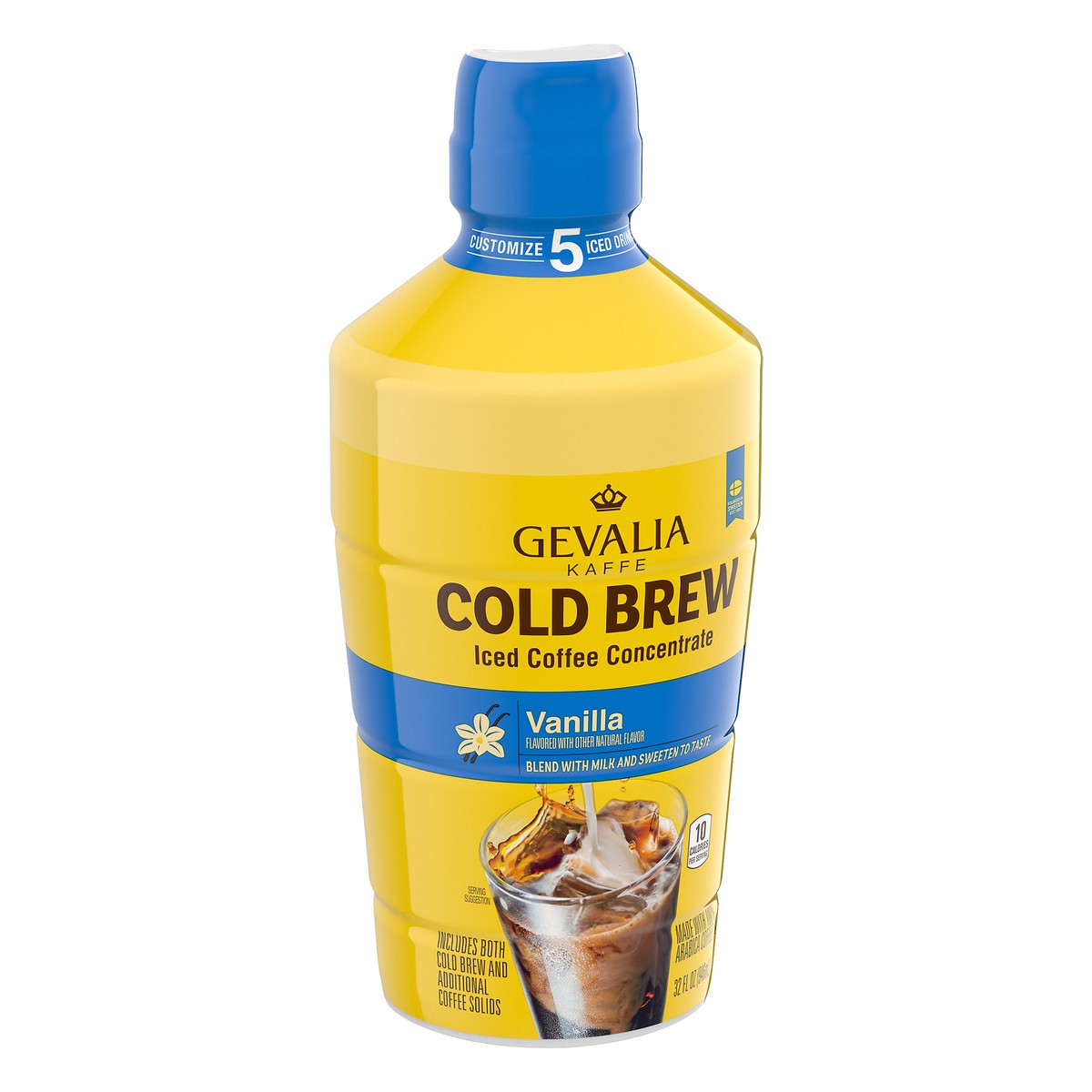 slide 2 of 10, Gevalia Vanilla Cold Brew Iced Coffee Concentrate, Caffeinated- 32 fl oz, 32 fl oz