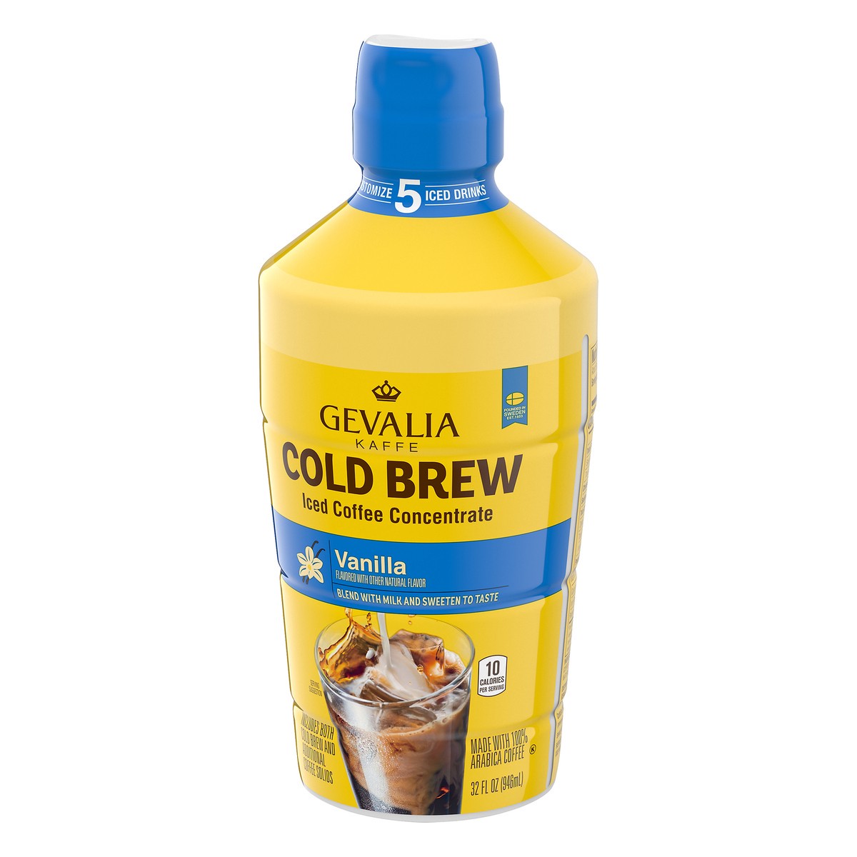 slide 3 of 10, Gevalia Vanilla Cold Brew Iced Coffee Concentrate, Caffeinated- 32 fl oz, 32 fl oz