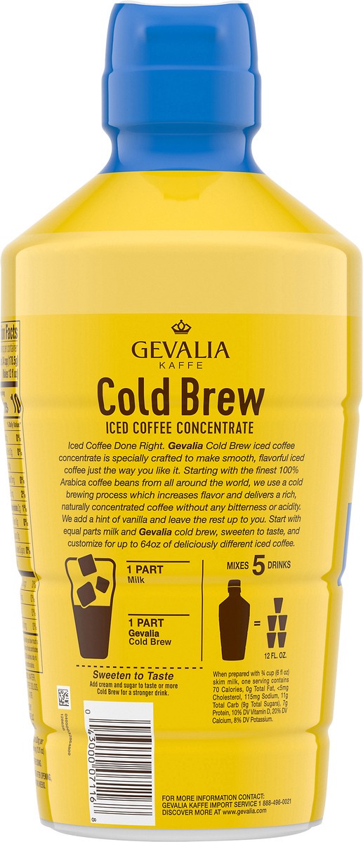 slide 10 of 10, Gevalia Vanilla Cold Brew Iced Coffee Concentrate, Caffeinated- 32 fl oz, 32 fl oz