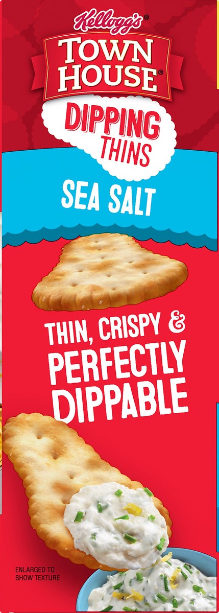 slide 6 of 10, Town House Kellogg's Town House Dipping Thins Baked Snack Crackers, Sea Salt, 9 oz, 9 oz