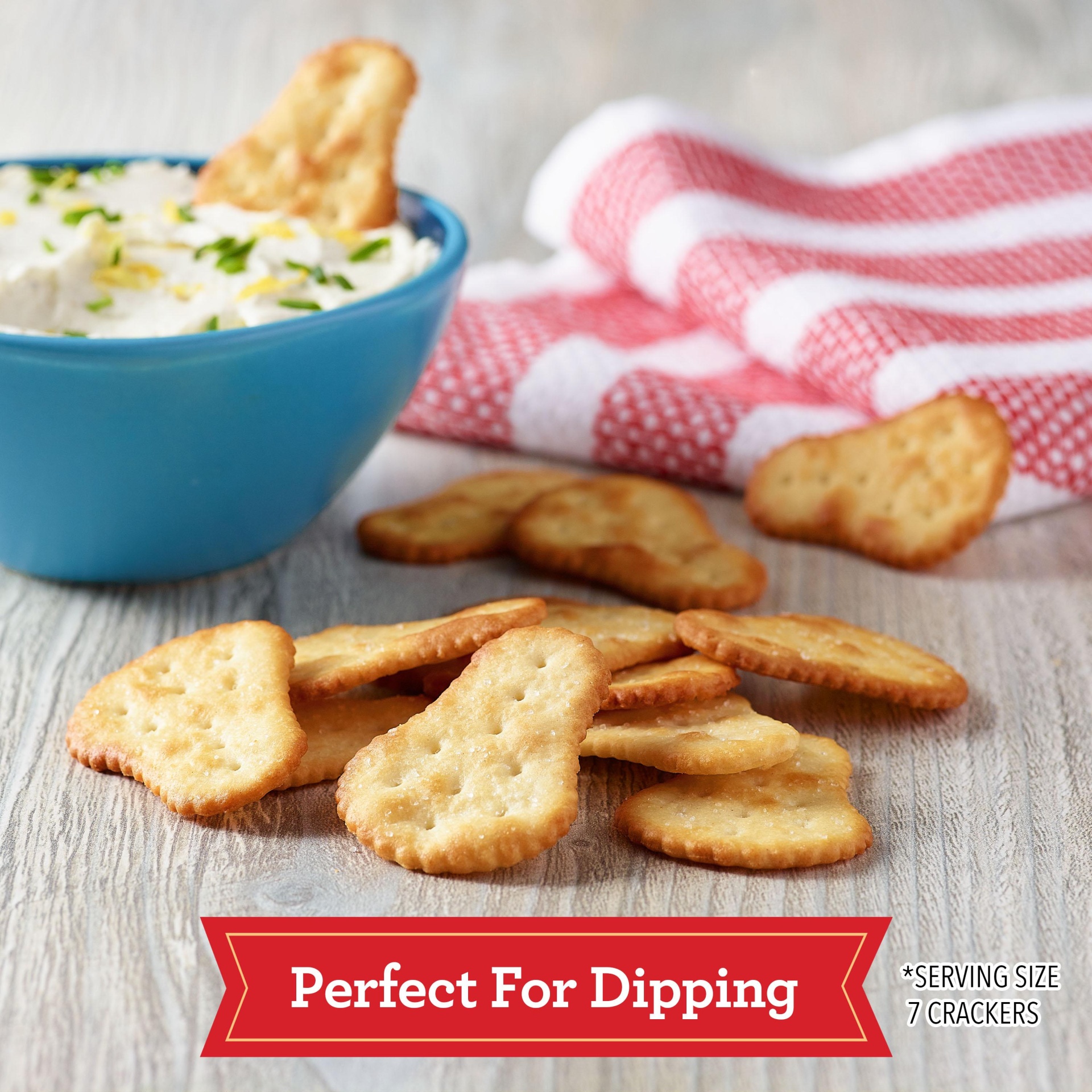 slide 5 of 6, Kellogg's Town House Dipping Thins Crackers, Baked Snack Crackers, Sea Salt, 9 oz