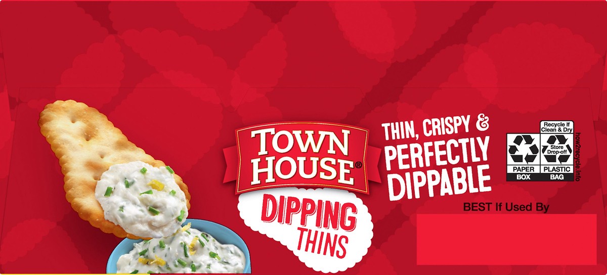 slide 7 of 10, Town House Kellogg's Town House Dipping Thins Baked Snack Crackers, Sea Salt, 9 oz, 9 oz