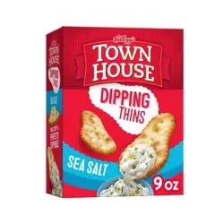 Town House Kellogg's Town House Dipping Thins Baked Snack Crackers, Sea Salt, 9 oz