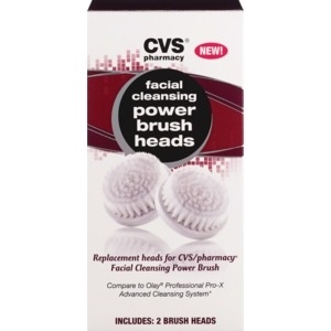 slide 1 of 1, CVS Health Facial Cleansing Power Brush Heads, 2 ct