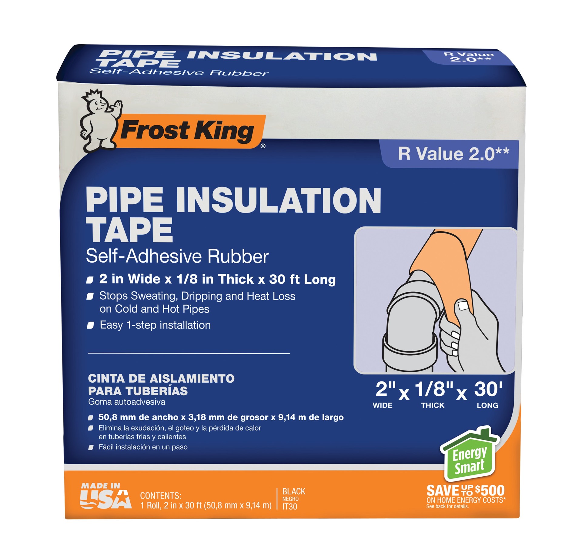 slide 2 of 6, Frost King 1/8-in x 30-ft Rubber Pipe wrap insulation, 1 ct