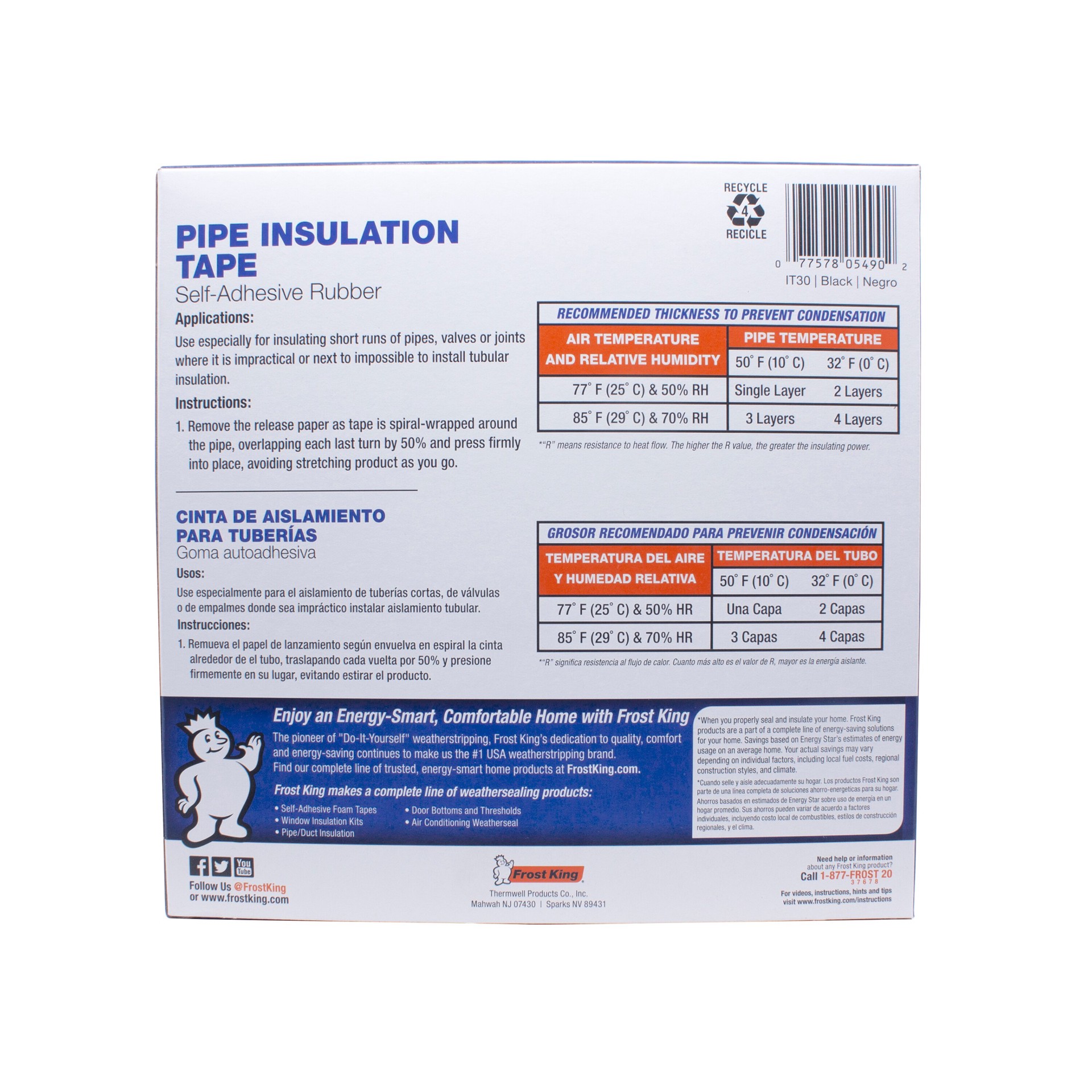 slide 3 of 6, Frost King 1/8-in x 30-ft Rubber Pipe wrap insulation, 1 ct