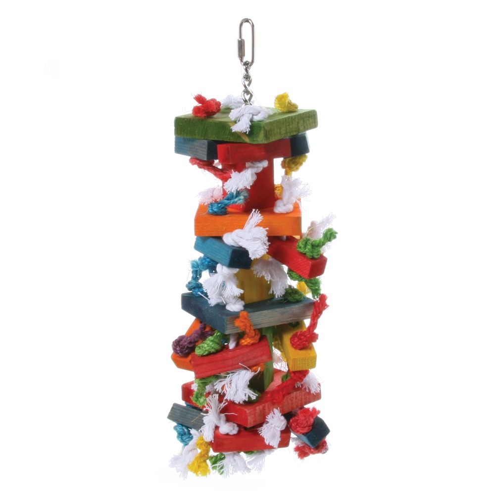 slide 1 of 1, All Living Things Knots & Blocks Bird Toy, 1 ct