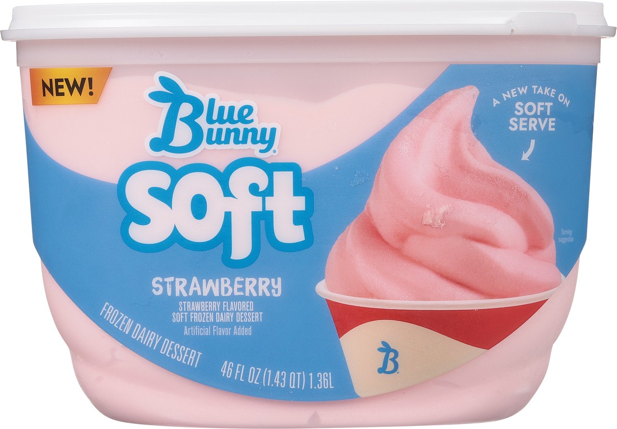 slide 7 of 12, Blue Bunny Soft Strawberry Flavored Frozen Dairy Dessert, 46 fl oz, 46 fl oz