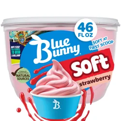 Blue Bunny Soft Strawberry Flavored Frozen Dairy Dessert, 46 fl oz