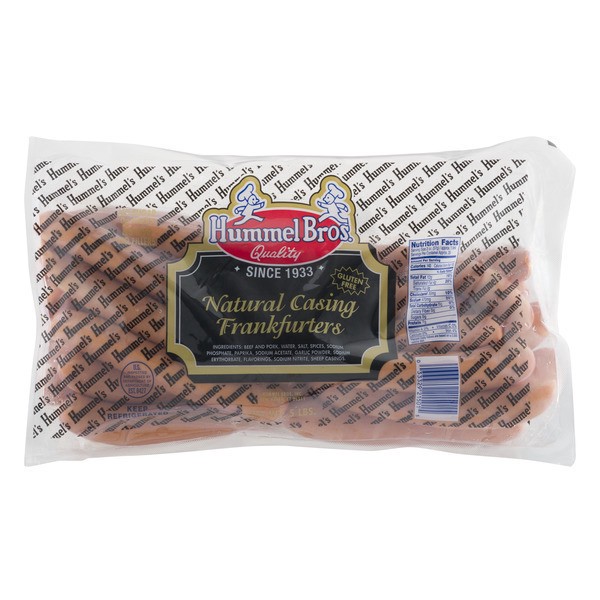slide 1 of 1, Hummel Bros. Natural Casing Frankfurters - 35 ct, 35 ct; 5 lb