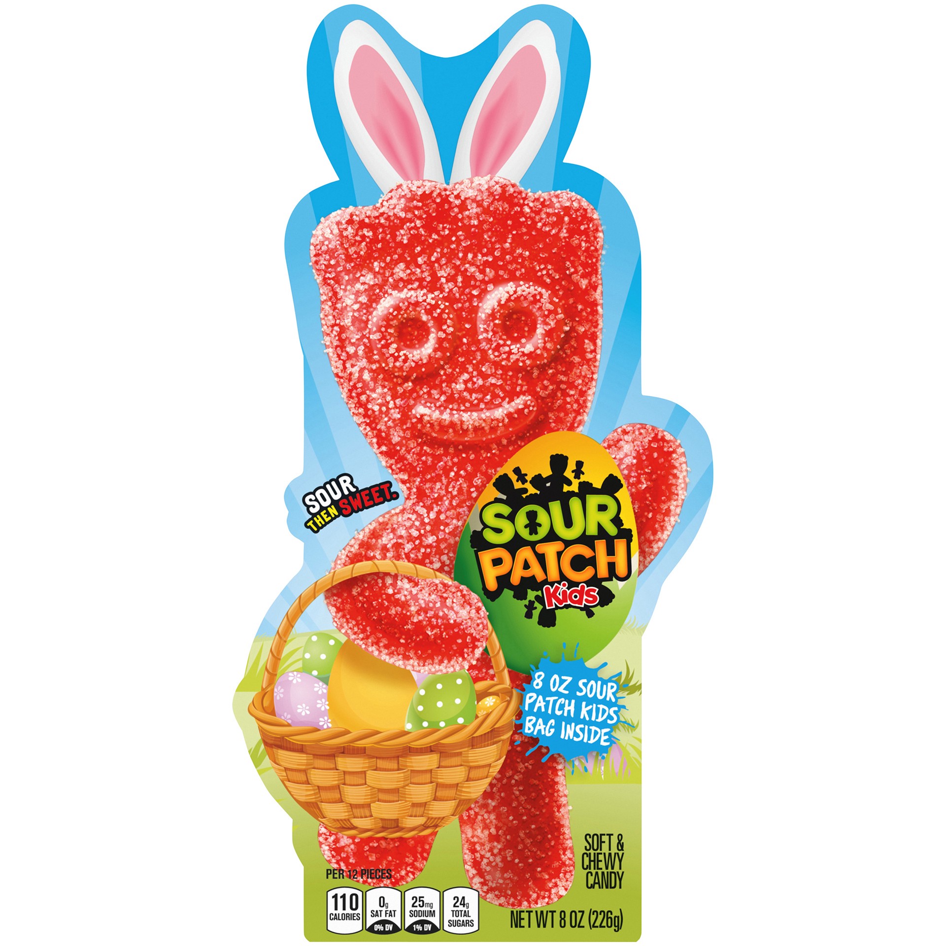 slide 2 of 10, SOUR PATCH KIDS Soft & Chewy Easter Candy, 1 Easter Basket Stuffer (8 oz Bag Inside), 0.5 lb