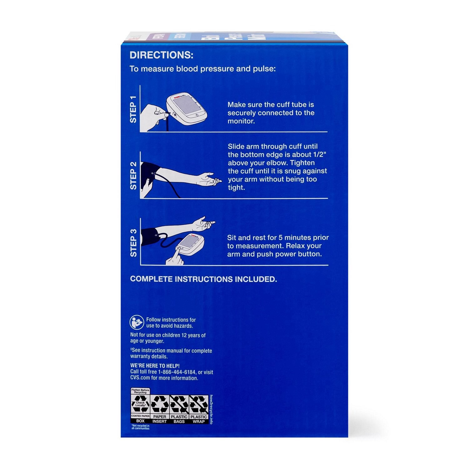 slide 6 of 6, Cvs Series 100 Upper Arm Blood Pressure Monitor, 1 ct