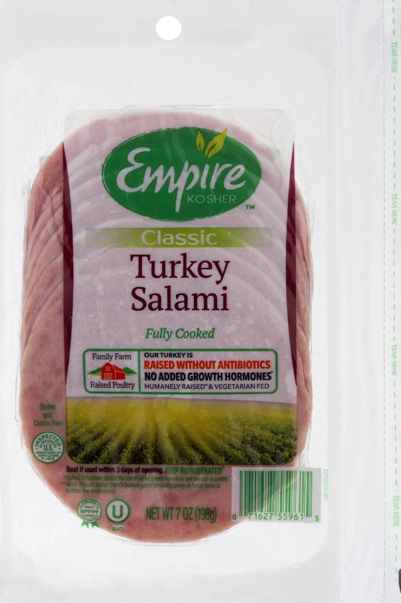 slide 2 of 9, Empire Kosher Empire Slices Turkey Salami - 7 Oz, 7 oz