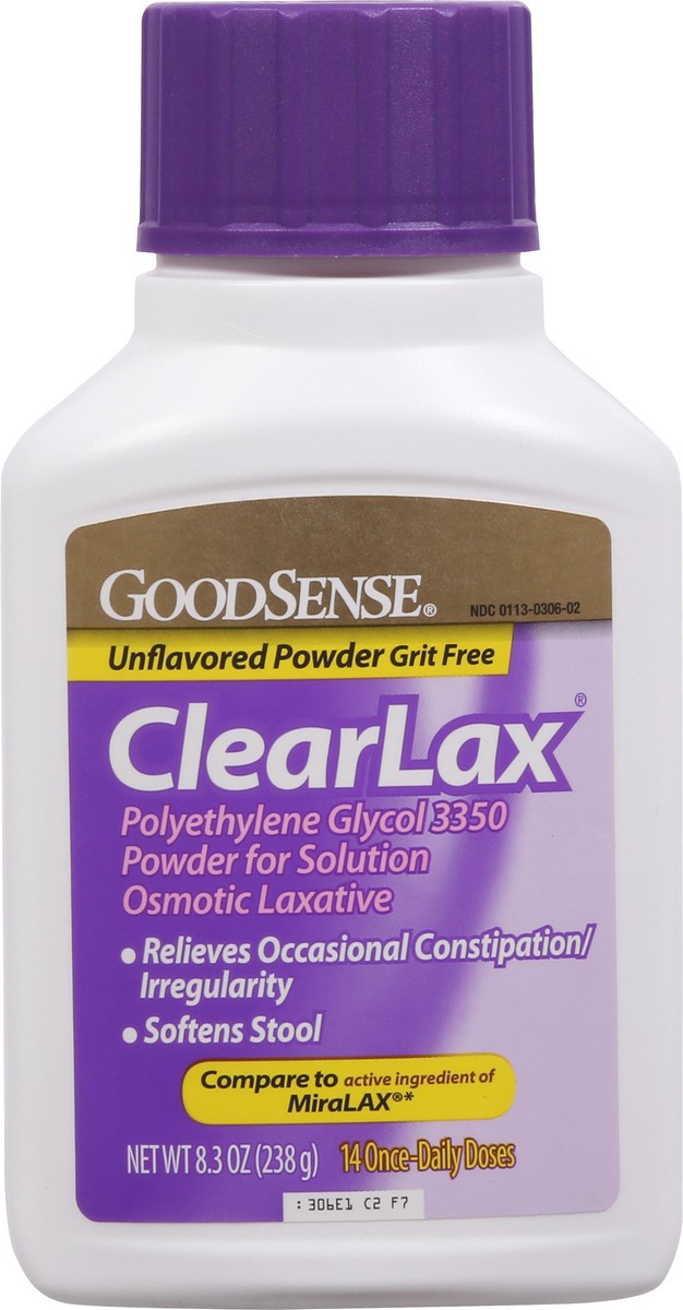 slide 9 of 10, Good Sense Clear Lax Unflavored Powder Grit Free Osmotic Laxative 8.3 oz, 8.3 oz