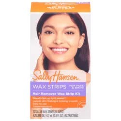 Sally Hansen Hair Remover Wax Strip Kit (Face & Bikini)