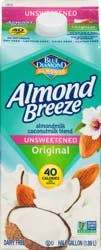 Almond Breeze Blue Diamond Almond Breeze Unsweetened Original Almondmilk Coconutmilk Blend 0.5 gal. Carton